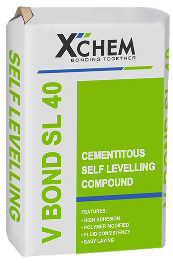 Xchem - V BOND SL 40 – Self Levelling Compund - 25 Kg